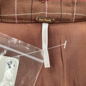 NWT Free People Saturn Brown Plaid Bubble Mini Skirt 12 Dark Academia Low Rise