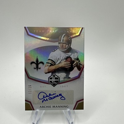2019 Panini Limited - Team Trademarks Archie Manning #TT-AM Ruby Spotlight /25 