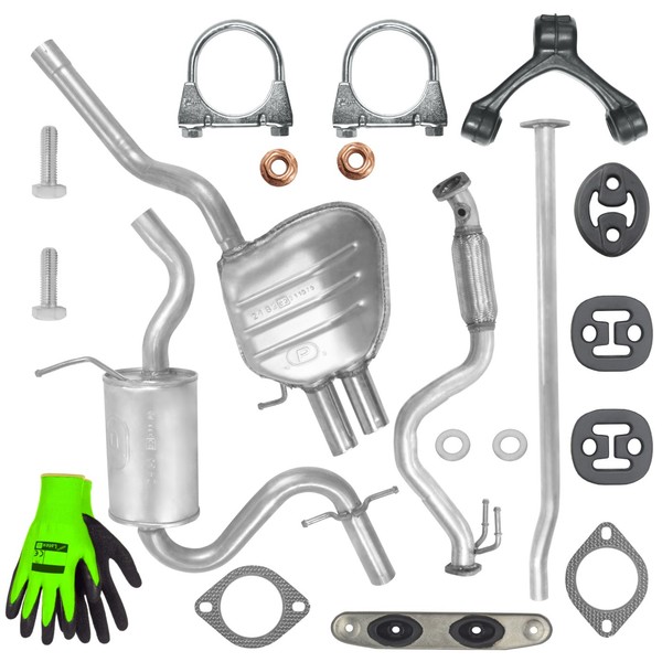 SchalldäMpferset Auspuff FüR Skoda Octavia 2 II Limousine, Kombi 1.4 TSI (08-13)-image