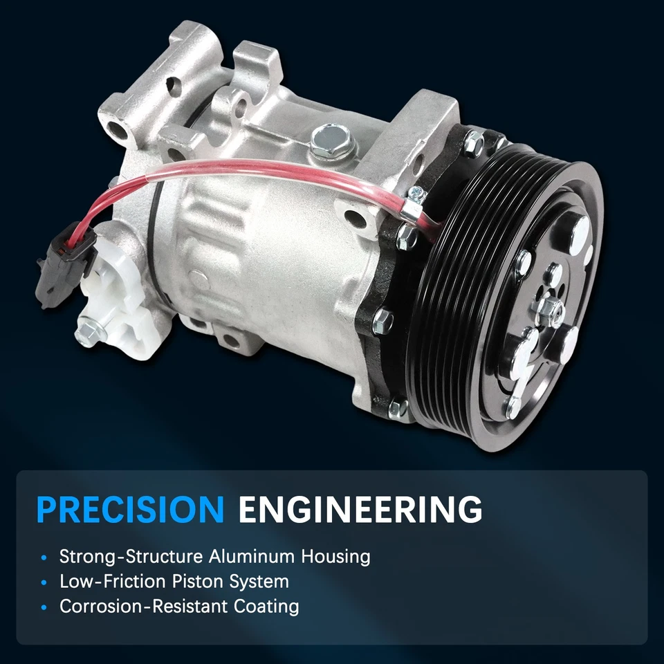 Compresor de aire acondicionado apto para GMC YUKON 2001 2002 2003-2007 2008 2009 6,0 L 5,3 L 4,8 L Foto 3 de 4