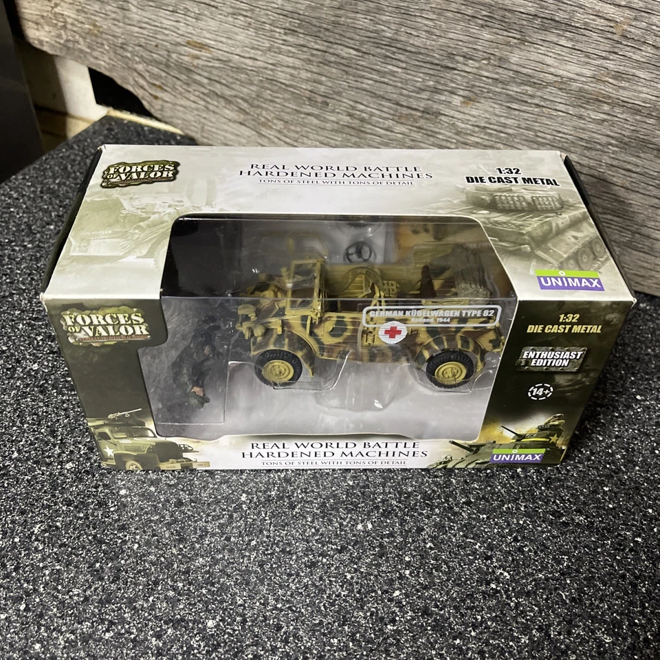 New Diecast 1/32 German Medical Kubelwagen Type 82 Holland Forces of Valor 82007 - Image 2 of 4