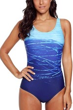 Womens Swimsuit Size XL Padded Tummy Control Swimming Costume Swimwear