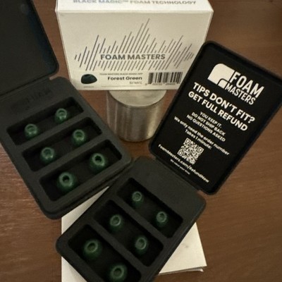 AirPod Tips Foam Masters Premium Memory Foam Relaxement Gen 1 & 2 - 3 Sizes NWT