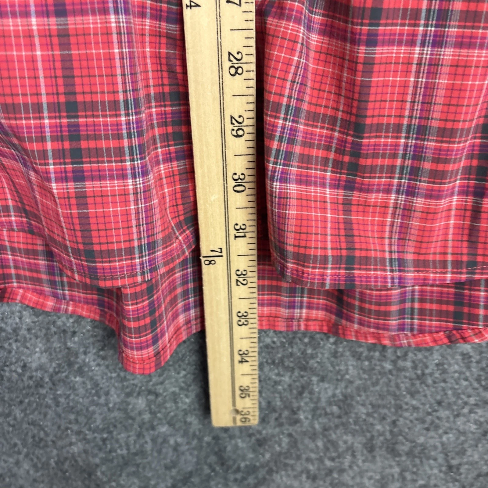 VETEMENTS Abito Duluth donna taglia L rosso quadri camicia bottoni vestito outdoor casual
