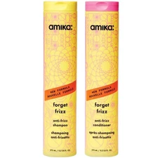 Amika Forget Frizz Anti-Frizz Shampoo and Conditioner 9.2 oz Duo