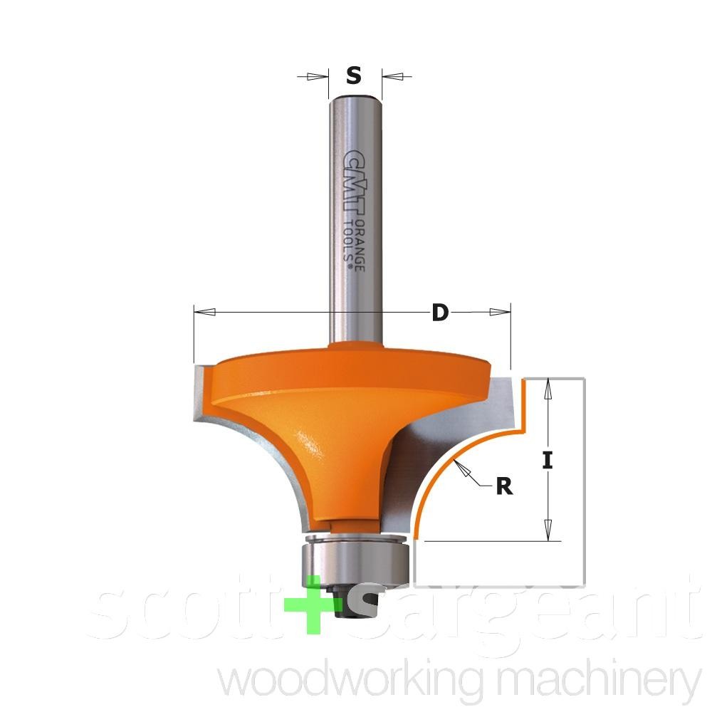 CMT 838 Round Over Bit S-6.35 D-38.1I-19 R-12.7 Price is Inc VAT@20%