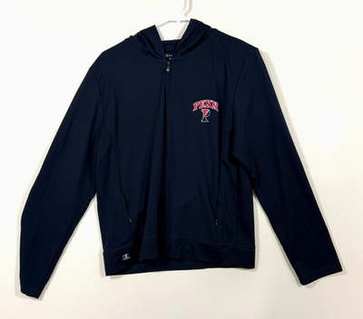 #ad Champion For Her Penn XL Women’s Quarter Zip Hoodie Navy Performance Pullover $15.00