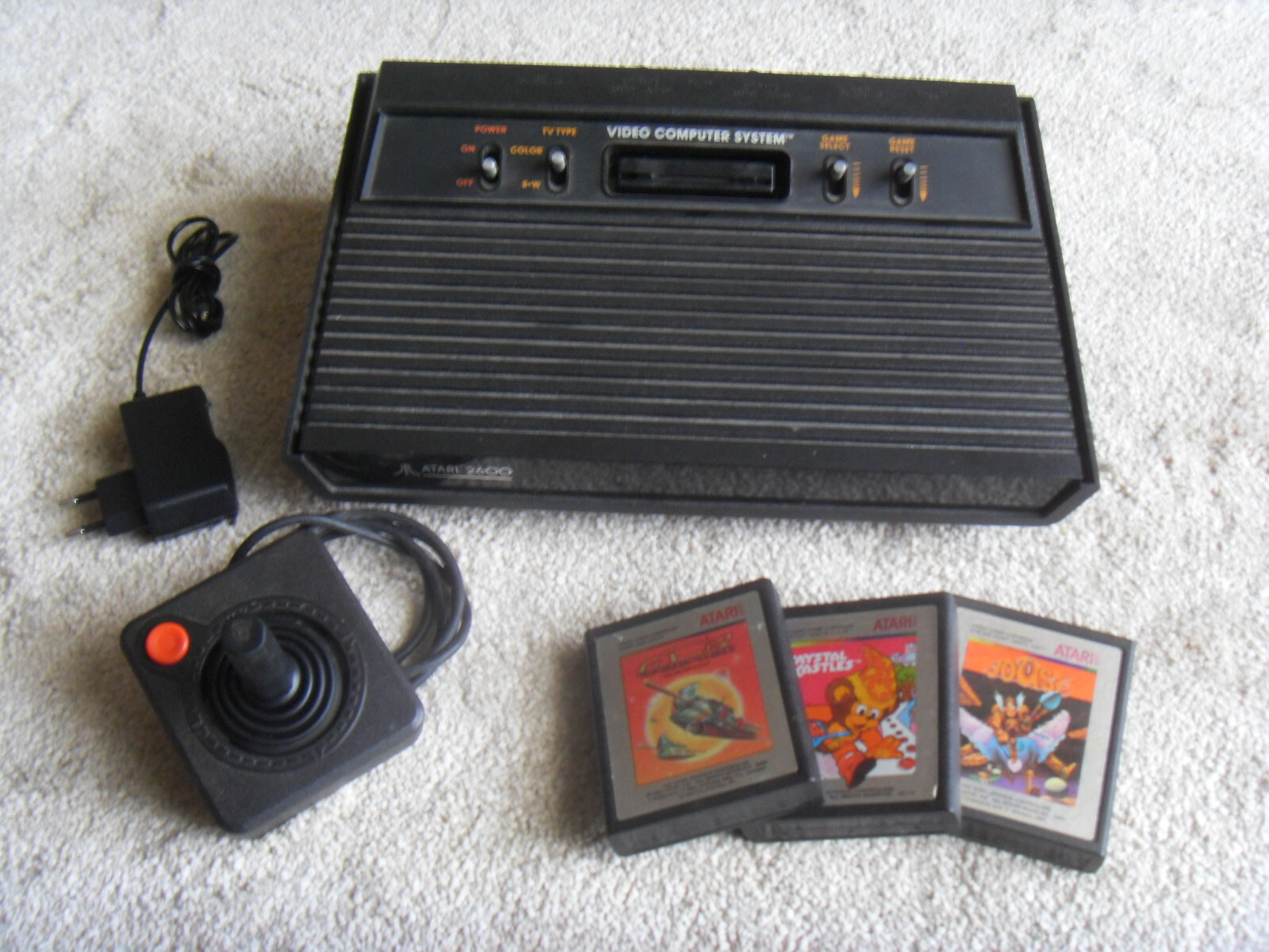 100% Fonctionnel - Atari 2600 Vader + 3 jeux Joust Galaxian Crystal Castles