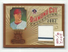 2002 Donruss Diamond Kings Cuts Darin Erstad Game Used Jersey #40/400 Card #DC40