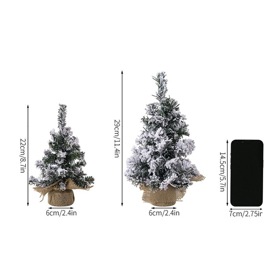 Miniature Christmas Tree 20cm for Small Spaces Office Holiday