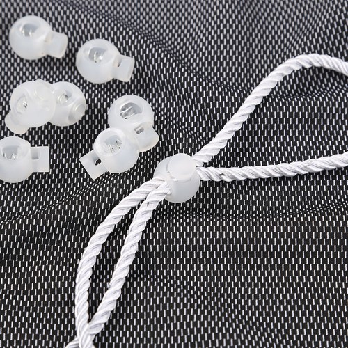 100 Plastic Spring Loaded Round Toggle Stopper Cord Locks End Single Hole Rope - Picture 96 of 97