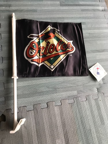 Auto Fensterfahnen - MLB Team Logo 2-seitig - Baltimore Orioles Original Merchandise - Bild 1 von 2