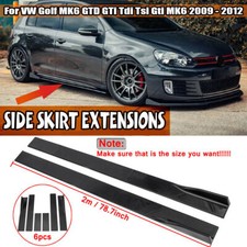 2M Side Skirt Extension Rocker Panel For Ford Fiesta ST MK6 MK7 Mk7.5 Universal