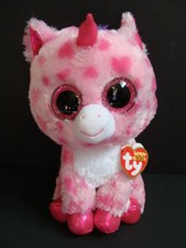 NWT TY Beanie Boos 9" SUGAR PIE Unicorn Pink Medium Plush Valentine's Heart NEW