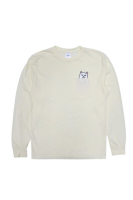 RIPNDIP Lord Nermal Longsleeve Natural - Rip N Dip Lord Nermal mit Tasche M,L,XL