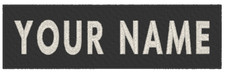 Custom Embroidered 5" x 1.25" ID Name Tag Iron-On Patch White GLOW In DARK
