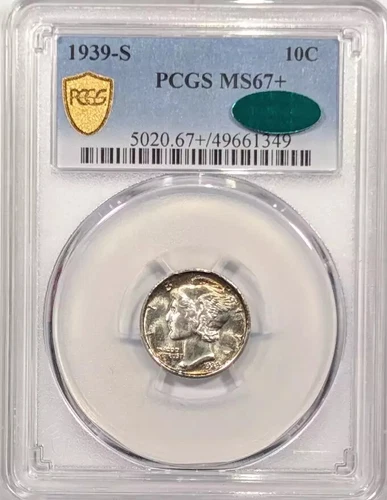 1939 S Mercury Dime PCGS MS67+ PLUS CAC
