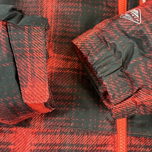 Columbia Omni-Tech Jacket Boys Youth Size L (14/16) Red Plaid Hooded Waterproof - Picture 5 of 14