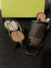 gianni bini nivalah ladies chain around ankle heels size 10