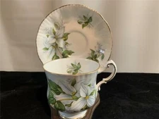 Paragon Teacup & Saucer Trillium Canadian Provincial Flowers Appointment Majesty