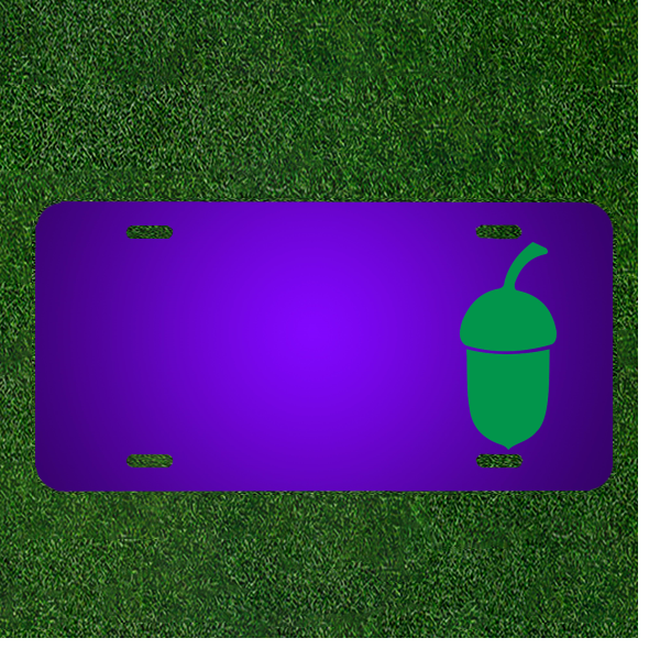 Custom Personalized License Plate With Add Names To Acorn Plant Nut Fruit