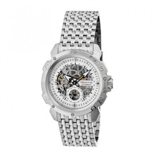 Heritor Automatic Conrad Skeleton Dial Silver Bracelet Men's Watch HR2501
