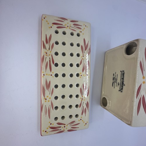 NEW 3PC Temptations OLD WORLD Red 18" COLLECTIBLE ROLLING PIN DISH & TRAY VINTGE - Picture 5 of 7