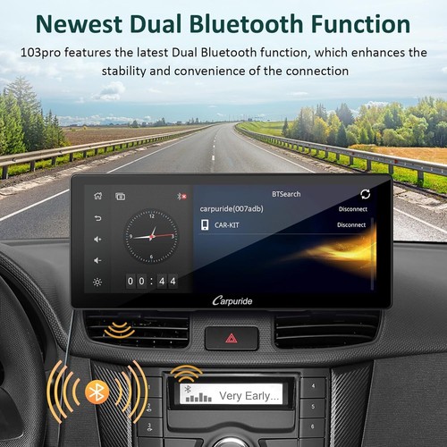 Carpuride 10.3” IPS Touch Screen Wireless Carplay Android Auto Car Radio Receive - Picture 5 of 8