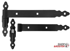 Ladenband + Kugel  Set mit Kloben Ladenbänder Schwarz Türband Torband Torbänder