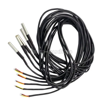 MARKENLOS DS18B20 3m Waterproof Digital Temperature Humidity Sensor Probe Thermistor Cable