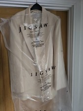 Jigsaw Wye Cream Jacket Size 8 For Best Fit Approx 12 (see Measurements) Bnwt