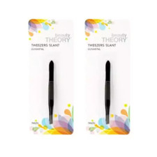 2x Beauty Theory Tweezers Gold Tipped Slant