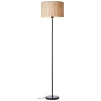 Brilliant Lampe, Wimea Standleuchte Schwarz/Natur, 1X A60, E27, 52W, Mit FußScha