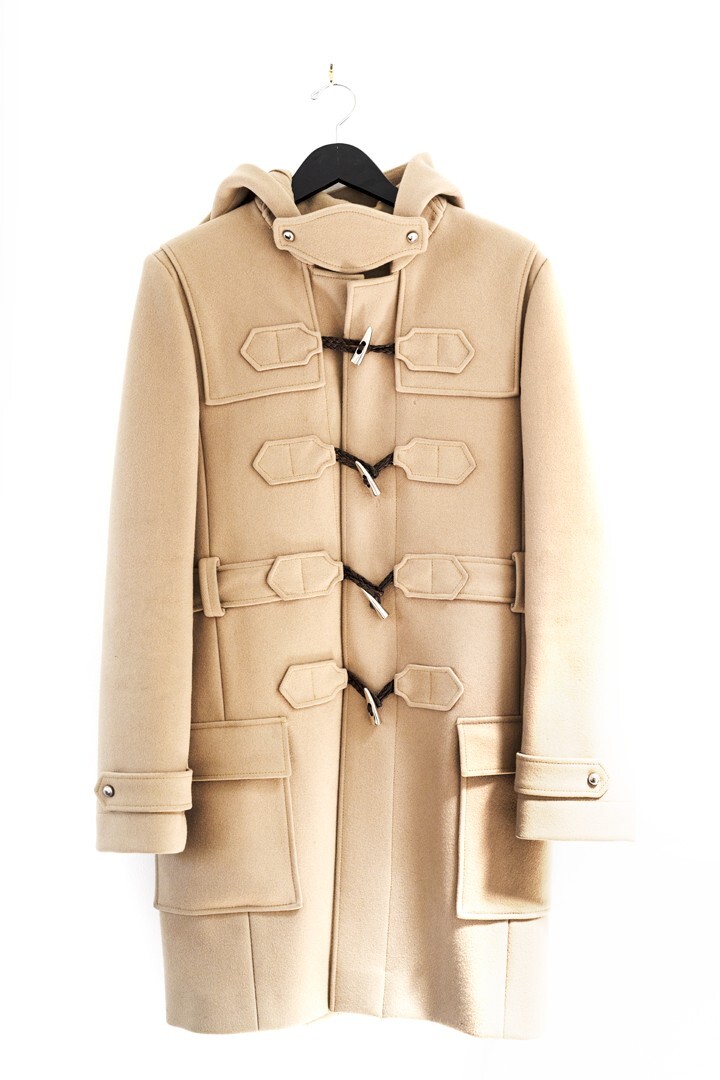 Balenciaga Camel Hooded Toggle Coat (42 