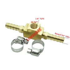 Sensor de presión de combustible de línea de combustible de 8 mm (5/16") T1/8" adaptador de montaje NPT con abrazaderas