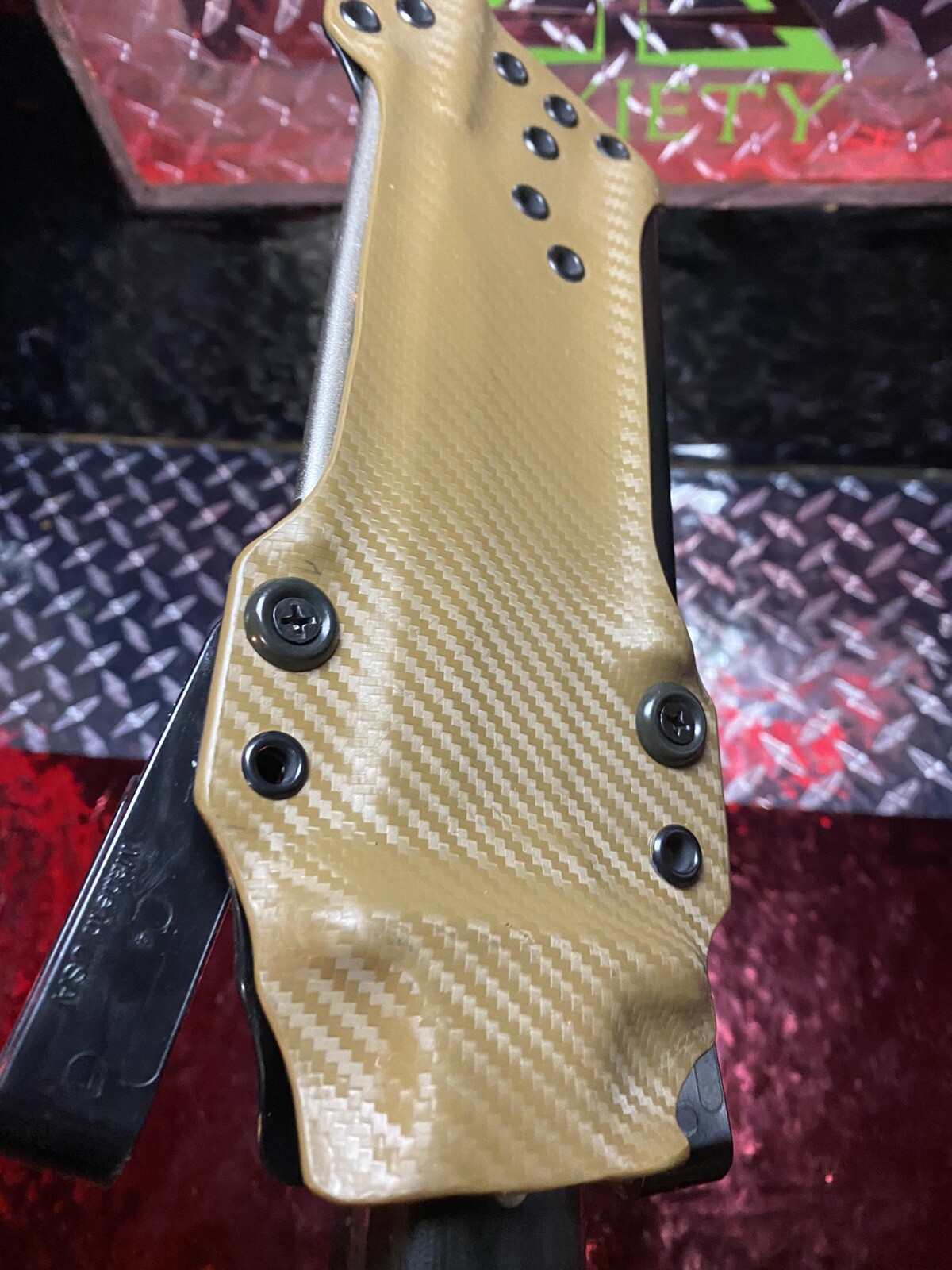 Buck 124 Frontiersman Kydex Sheath W/ Ferro Rod &400grit (Knife Not