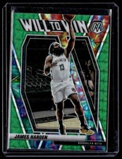 2020-21 Panini Mosaic James Harden Green Mosaic Prizm Will to Win #8 Nets