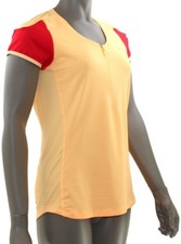 Damen NIKE Dri Fit T SHIRT 1/4 Zip feuchtigkeitsableitend reflektierend SPORT TOP | S M