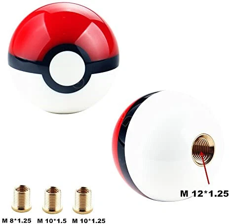 Palanca de cambios de bola luminosa universal negra perilla de cambio redonda con 3 adaptadores genial Foto 3 de 4