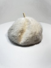 VTG Kangol Furgora Janie White Brushed Beret Women  s Made in England 45 Angora