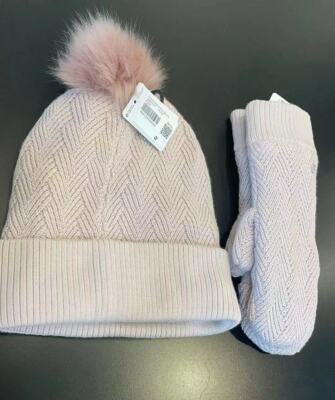 NWT lululemon sherpa weave pom beanie+sherpa weave mitten