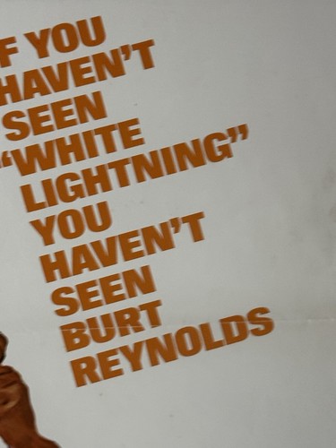 1973 White Lightning Original One Sheet Movie Poster 27x41 Burt Reynolds Folded - Picture 10 of 11