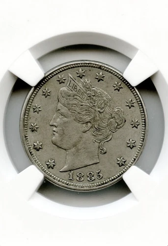 1885 NGC AU55 🔴 Super Choice!🔴 ✅ KING of V Nickels ✅ Liberty Nickel KEY 5C