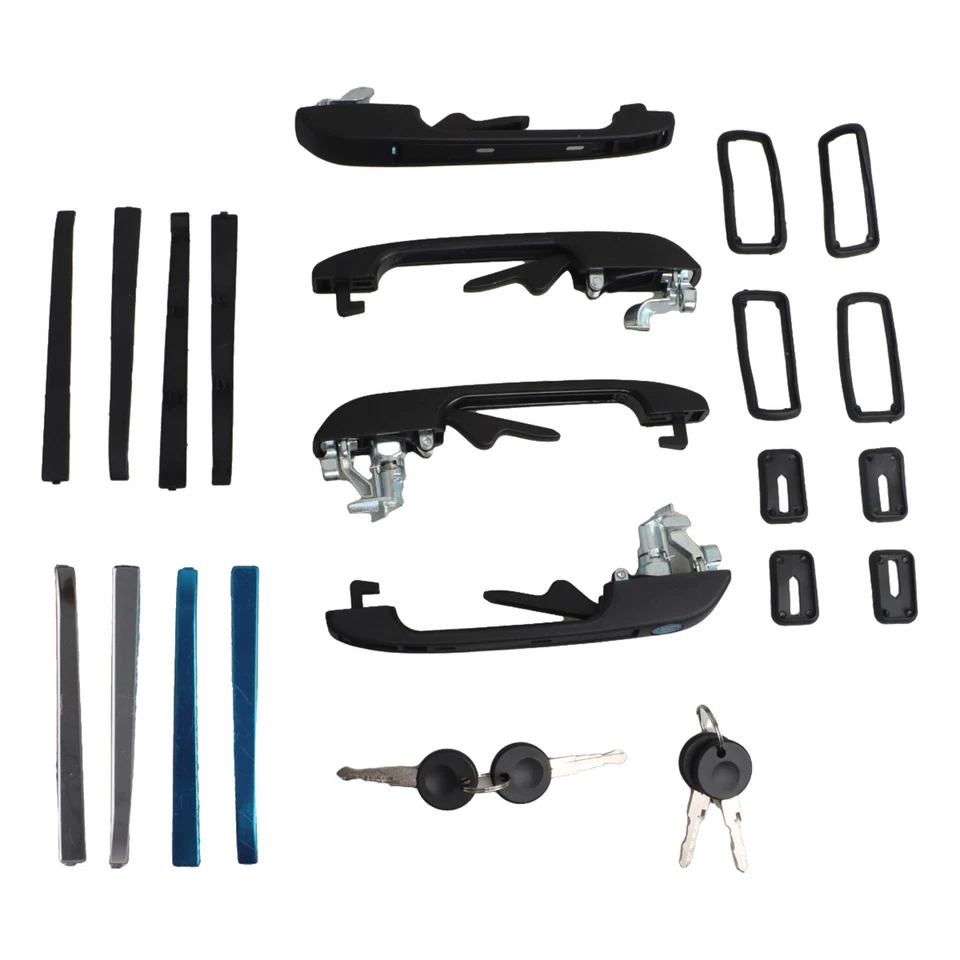 4Pcs Front Rear Left Right Exterior Outer Door Handles For VW Golf Jetta Rabbit Foto 2 de 4