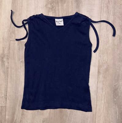 Mary Anne T-Shirt Top Gr. 140 dunkelblau Sommer Mädchen
