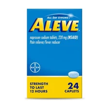 Aleve Pain Relief Naproxen Sodium Caplets *10/27* ‐ 24 Count