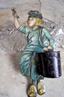 Vintage ADVERTISING "DUTCH BOY PAINTER" MATCH HOLDER SAFE TIN LITHO SIGN