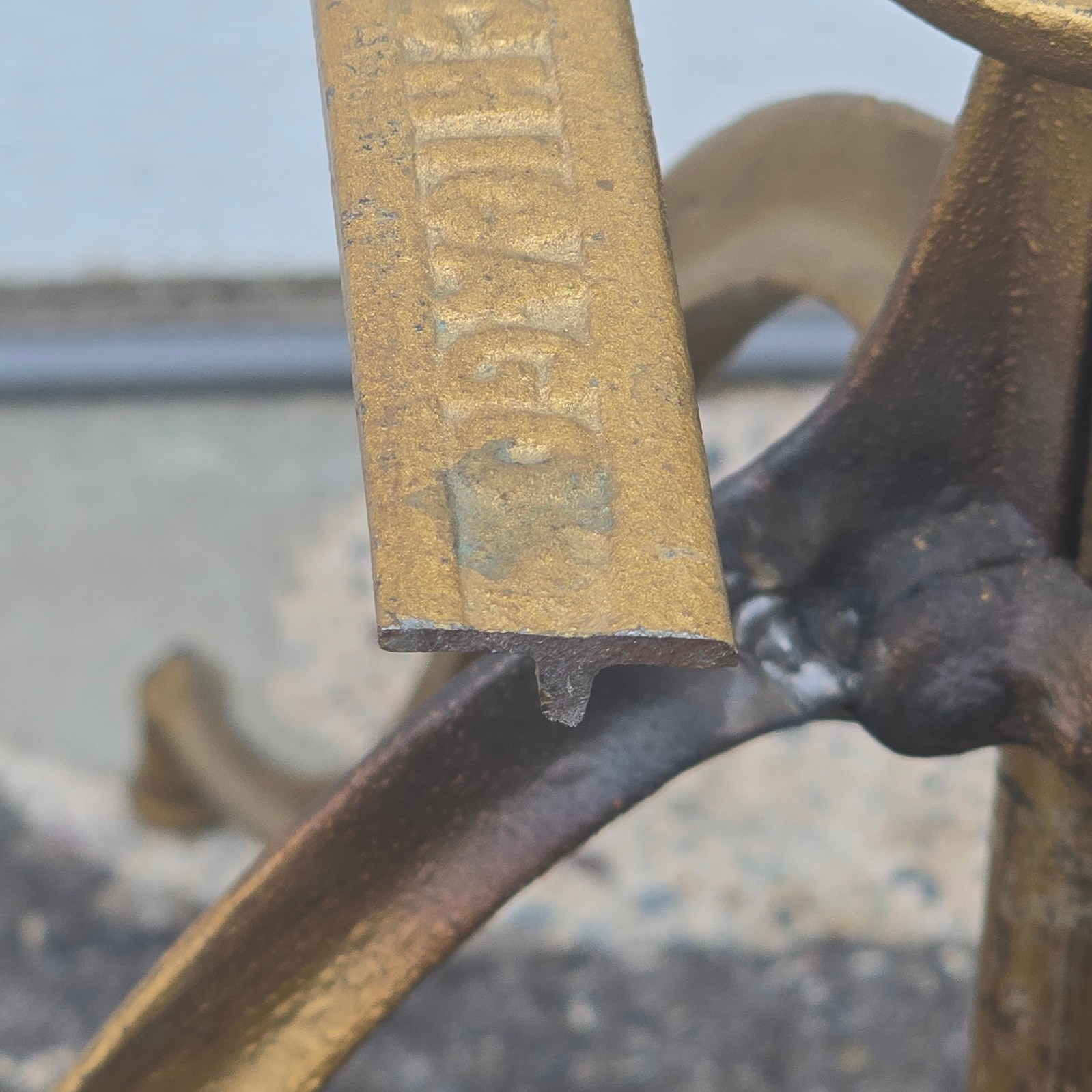 Antique Giffen & Giffen Chicago Brass & Wood Bible Book Music Stand