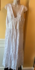 Tommy Hilfiger White Cotton Blend Sleeveless Women’s Dress Size 10, New