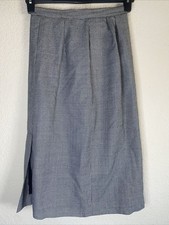 vintage skirt Romania Hounds tooth Pleated Plaid 5/6 Long office preppy academia